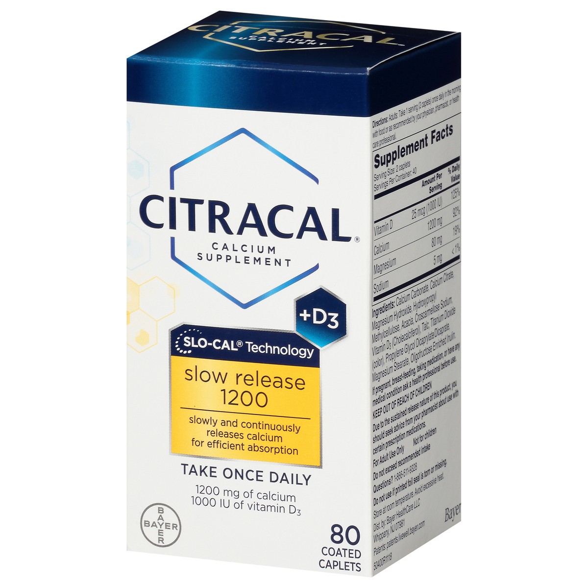 slide 3 of 9, Citracal Calcium & D3 Slow Release Calcium Dietary Supplement Tablets, 80 ct