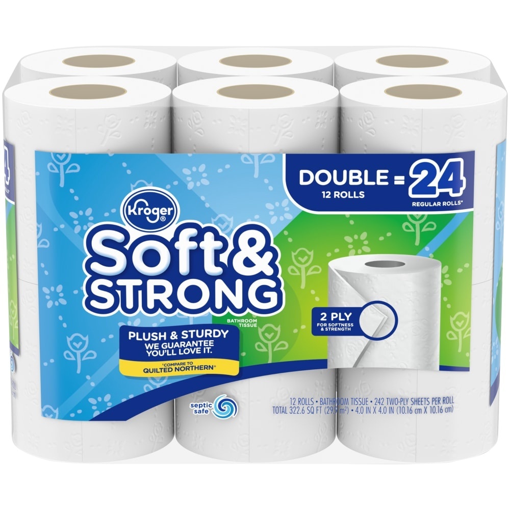 slide 1 of 1, Kroger Home Sense Bath Tissue, 12 ct