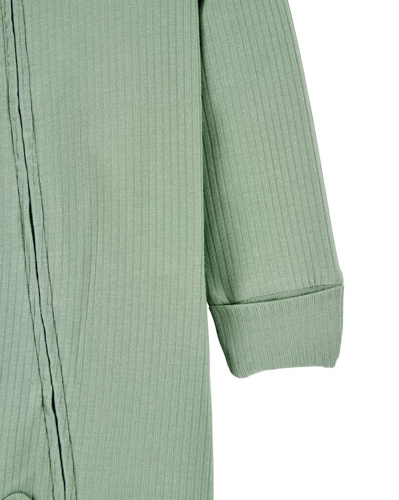 slide 2 of 3, Carter's Baby Zip-Up PurelySoft Sleep & Play Pajamas - Olive Olive 6M, 1 ct