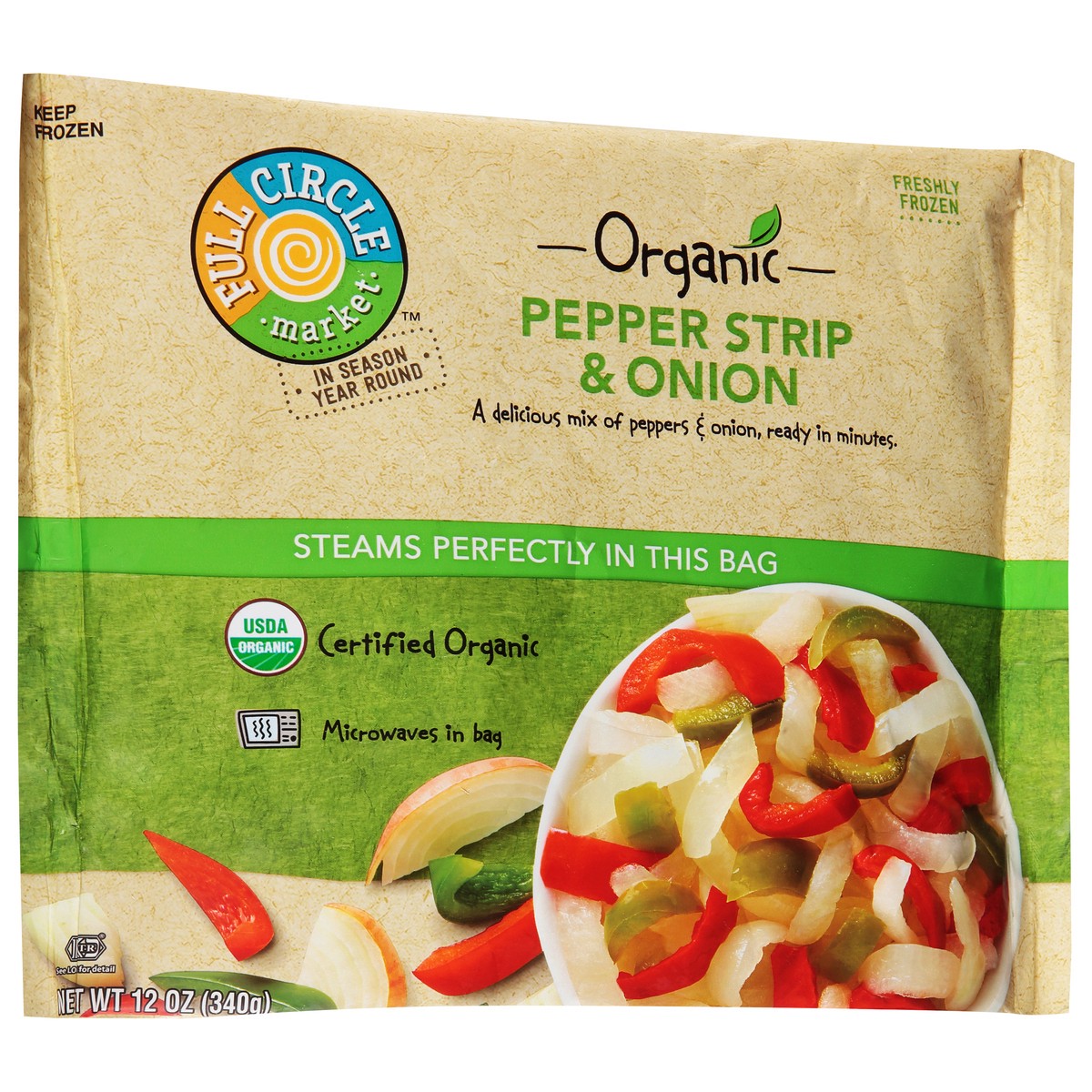 slide 4 of 9, Full Circle Market Organic Pepper Strip & Onion 12 oz, 12 oz