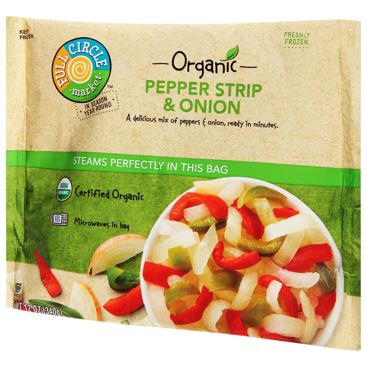 slide 5 of 9, Full Circle Market Organic Pepper Strip & Onion 12 oz, 12 oz