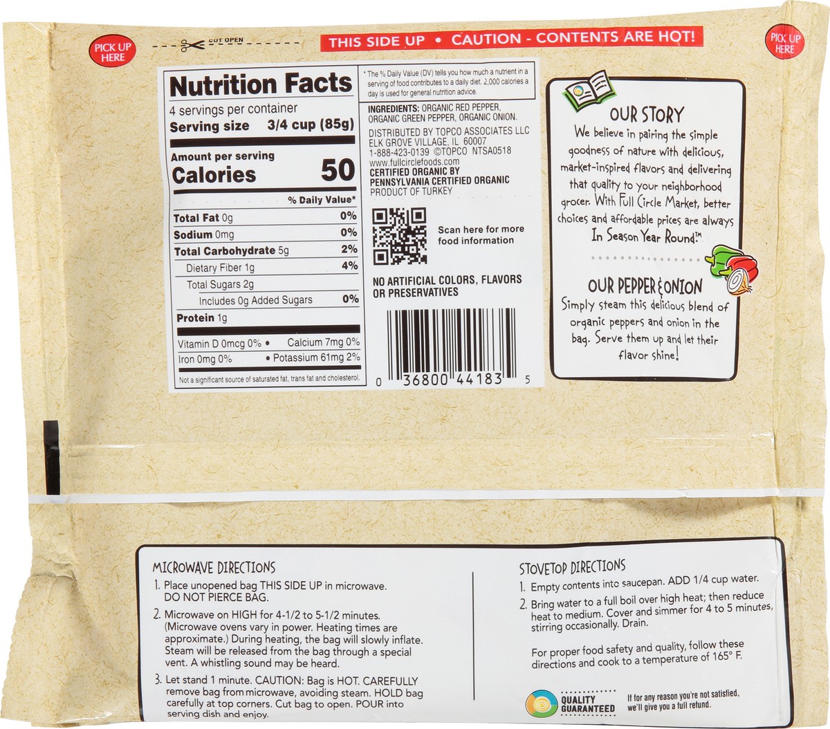 slide 9 of 9, Full Circle Market Organic Pepper Strip & Onion 12 oz, 12 oz