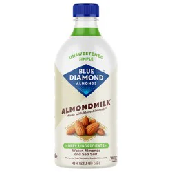Blue Diamond Almond Breeze Unsweetened Original Almondmilk - 48 fl oz