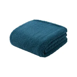 Havenstay Value Sherpa Throw, 50 In X 70 In, Dark Green