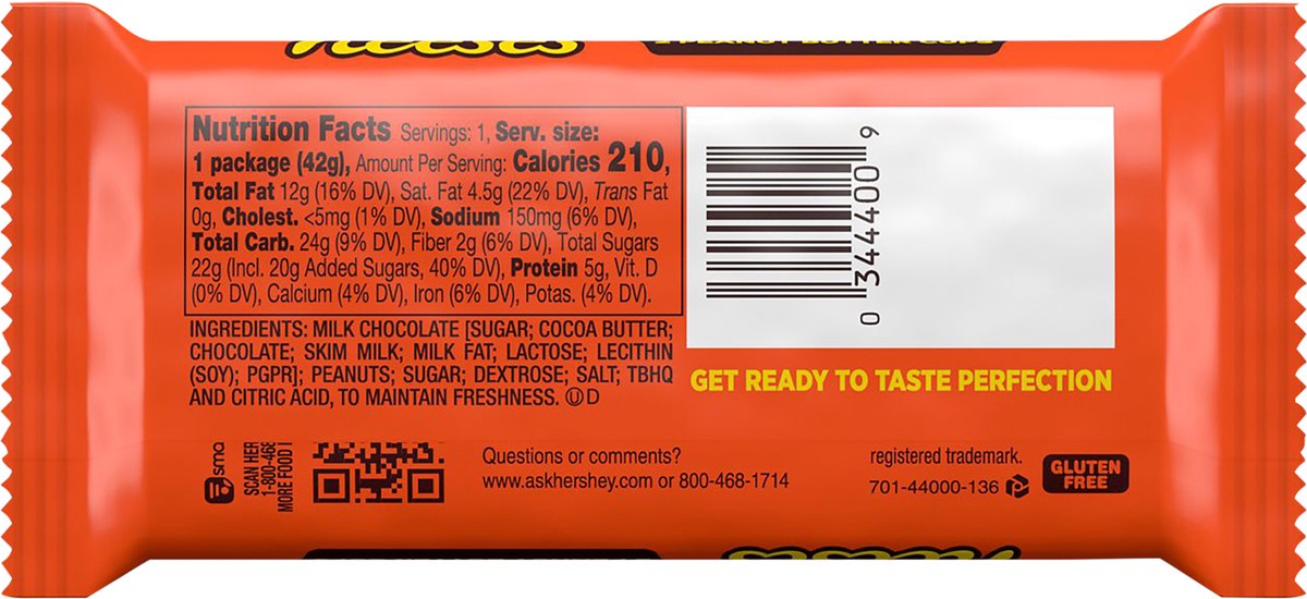 slide 8 of 8, Reese's Milk Chocolate Peanut Butter Cups, Candy Pack, 1.5 oz, 1.5 oz