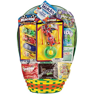 slide 1 of 1, Wonder Treats Boys Race Cars Easter Gift Basket, LG