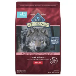 Blue Buffalo Wilderness Adult High-Protein Dry Dog Food Natural Salmon WITH WHOLESOME GRAINS