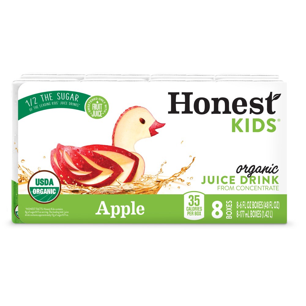 slide 1 of 4, Honest Kids Organic Apple Juice Drink - 10 ct; 6 fl oz, 10 ct; 6 fl oz