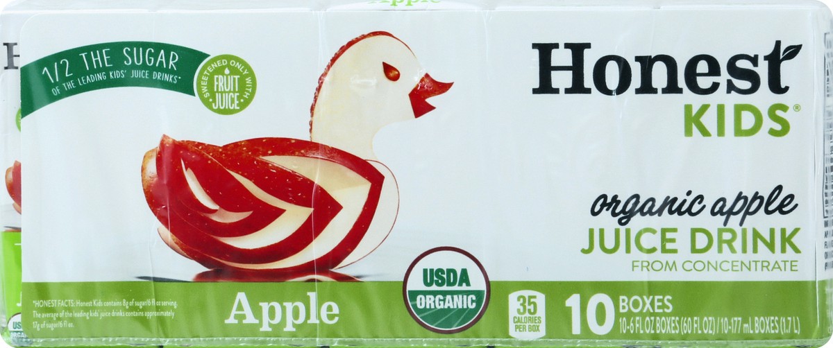 slide 4 of 4, Honest Kids Organic Apple Juice Drink - 10 ct; 6 fl oz, 10 ct; 6 fl oz