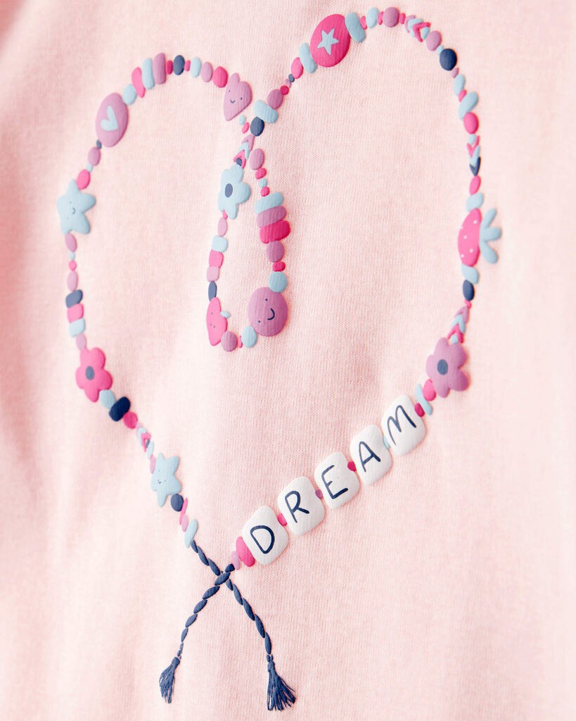 slide 4 of 5, Carter's Girls Heart Print 100% Cotton Long-Sleeve Snug Fit 4-Piece Pajamas - Navy/Pink Pink/Navy 10, 4 pc