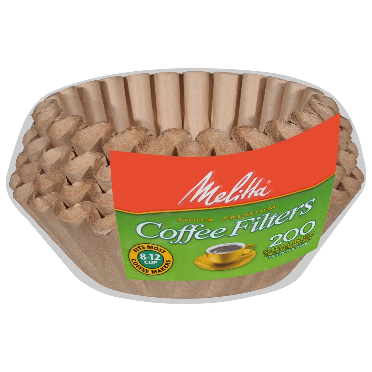 slide 2 of 9, Melitta Natural Brown Super Premium Basket Coffee Filters 200 ea, 200 ct