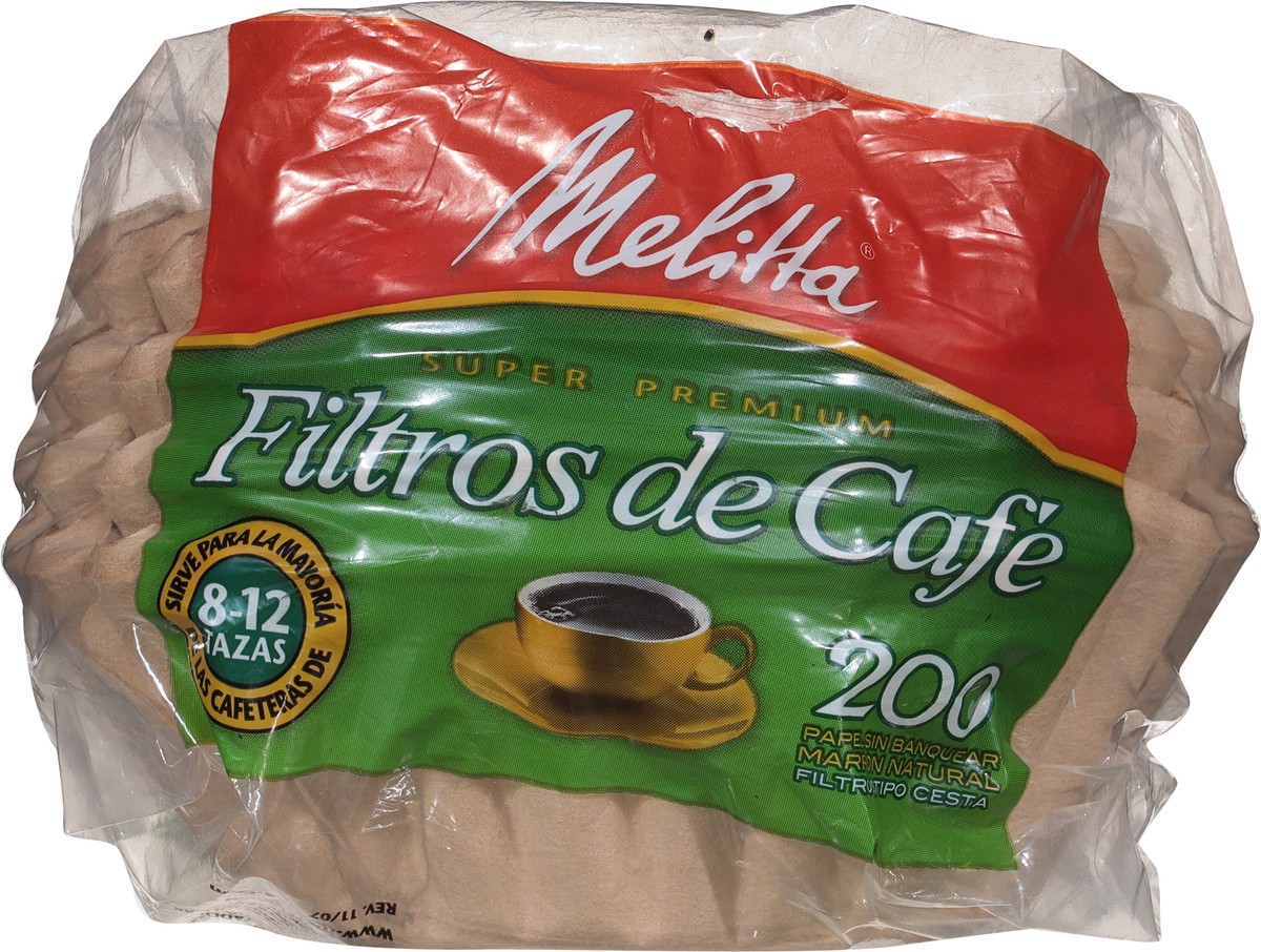 slide 5 of 9, Melitta Natural Brown Super Premium Basket Coffee Filters 200 ea, 200 ct