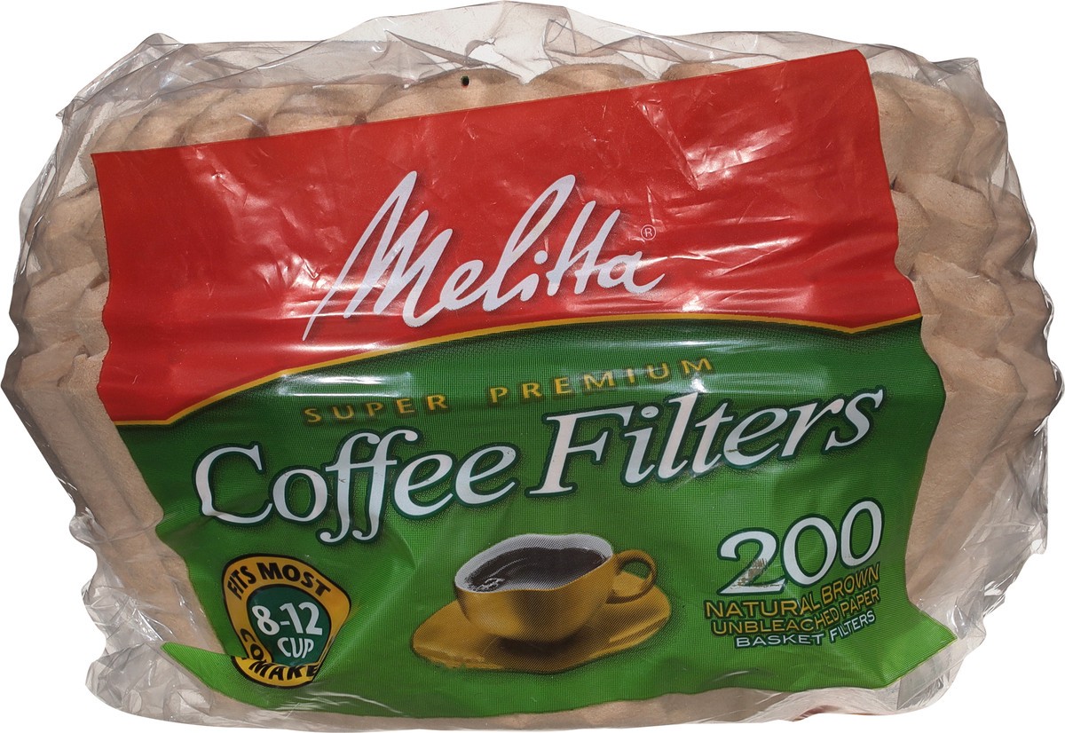 slide 6 of 9, Melitta Natural Brown Super Premium Basket Coffee Filters 200 ea, 200 ct