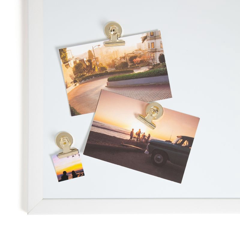 slide 9 of 10, U Brands 3ct Magnetic Bulldog Clips Gold, 3 ct