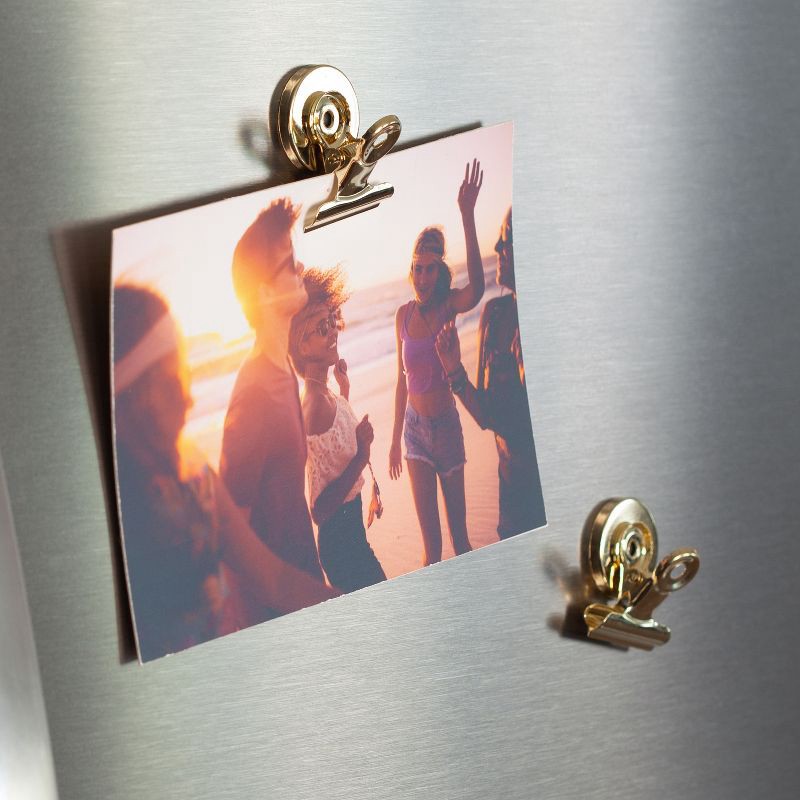 slide 10 of 10, U Brands 3ct Magnetic Bulldog Clips Gold, 3 ct