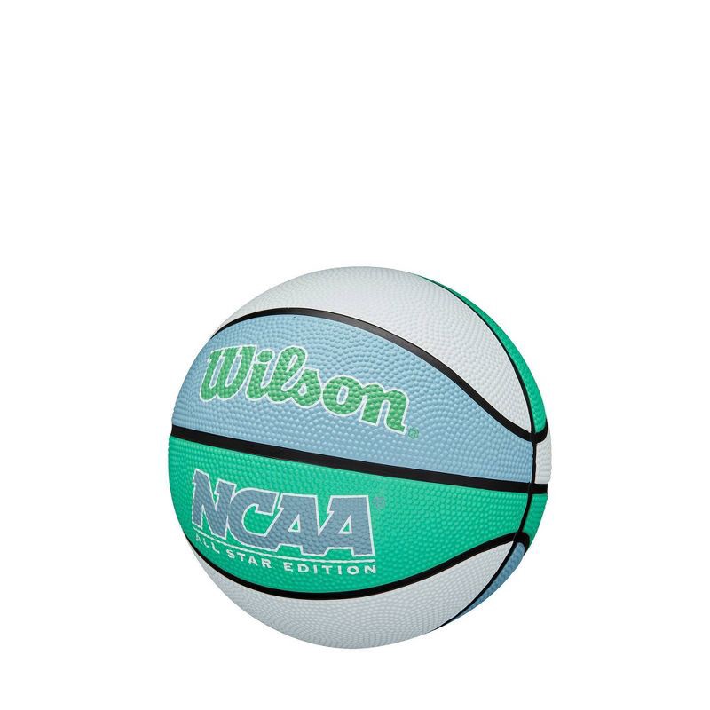 slide 3 of 6, Wilson NCAA Mini Basketball - Blue: Rubber Shell & Fill, Ages 0-10, 1 ct
