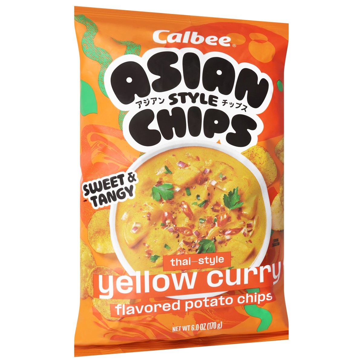 slide 2 of 4, Calbee Asian Style Thai-Style Yellow Curry Potato Chips 6.0 oz, 6 oz