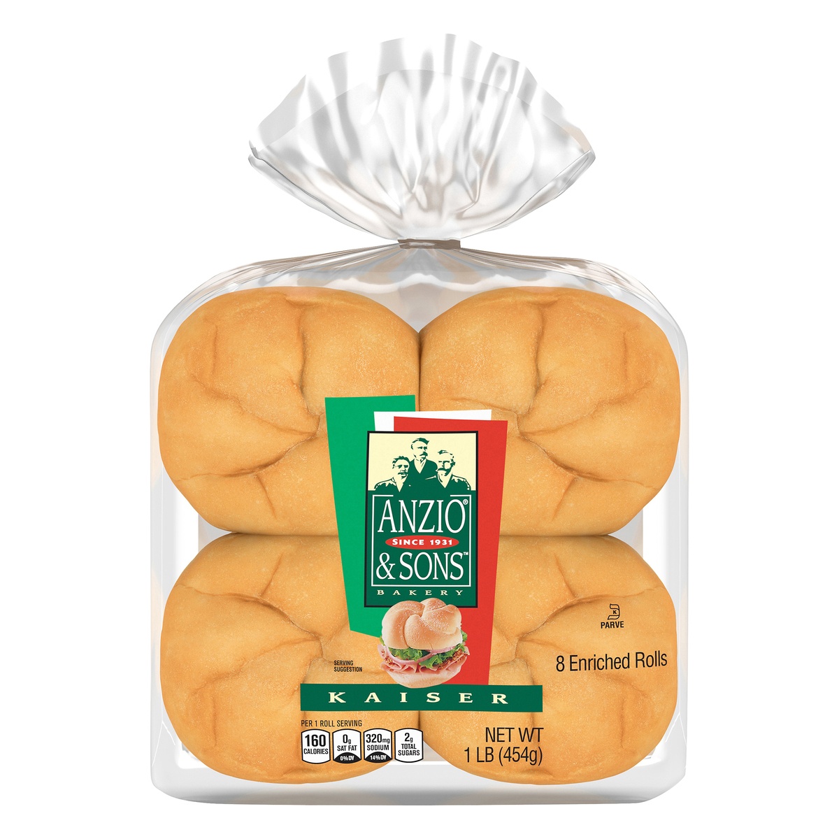 slide 1 of 1, Anzio & Sons Kaiser Rolls, 