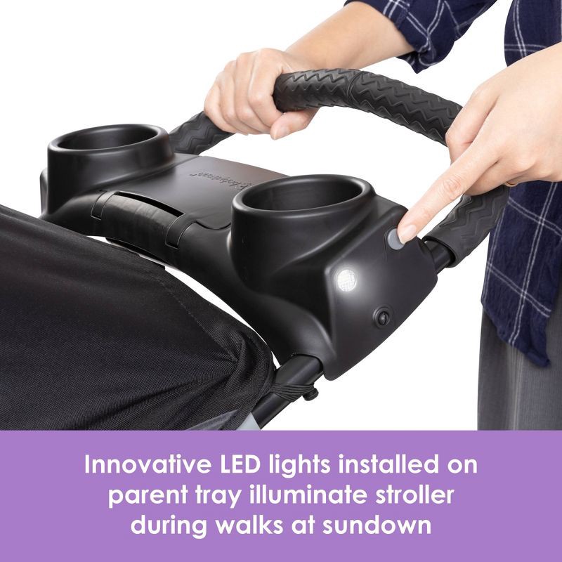 slide 4 of 12, Baby Trend Expedition Plus Jogger with LED Safety Light - Madrid Black, 1 ct