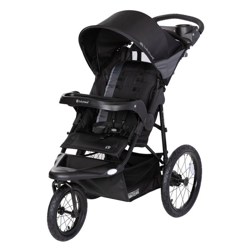 slide 1 of 12, Baby Trend Expedition Plus Jogger with LED Safety Light - Madrid Black, 1 ct