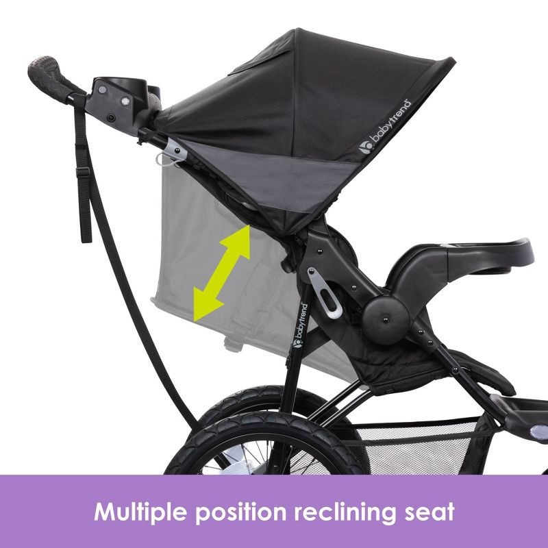 slide 7 of 12, Baby Trend Expedition Plus Jogger with LED Safety Light - Madrid Black, 1 ct