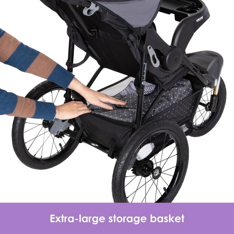 slide 9 of 12, Baby Trend Expedition Plus Jogger with LED Safety Light - Madrid Black, 1 ct