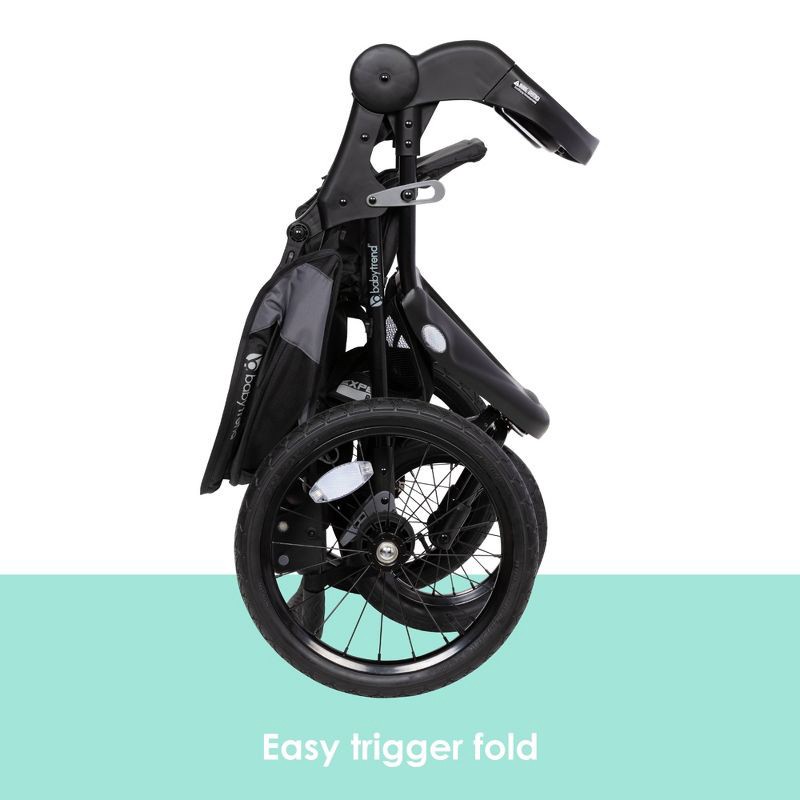 slide 10 of 12, Baby Trend Expedition Plus Jogger with LED Safety Light - Madrid Black, 1 ct