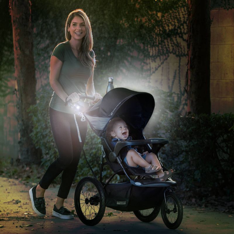 slide 11 of 12, Baby Trend Expedition Plus Jogger with LED Safety Light - Madrid Black, 1 ct