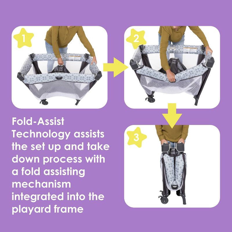 slide 5 of 17, Baby Trend Lullaby Nursery Suite EZ-Fold Playard with Portable Rocking Lounger - Madrid Plaid, 1 ct