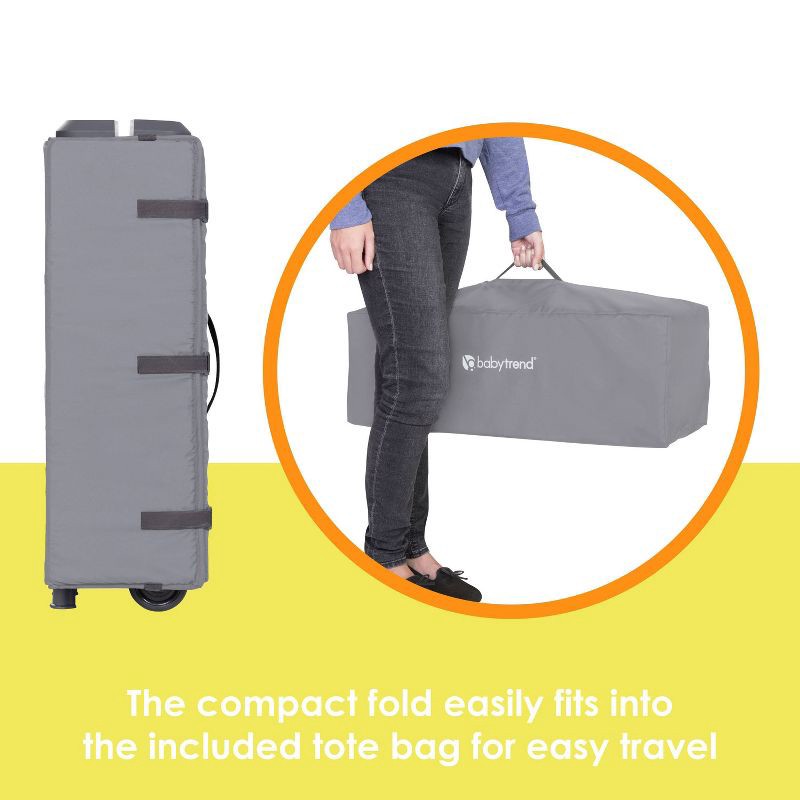 slide 9 of 17, Baby Trend Lullaby Nursery Suite EZ-Fold Playard with Portable Rocking Lounger - Madrid Plaid, 1 ct