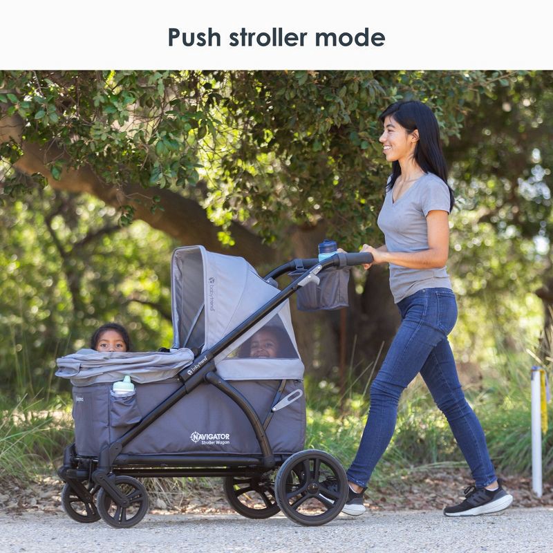 slide 16 of 17, Baby Trend Navigator 2-in-1 Stroller Wagon - Madrid Gray, 1 ct