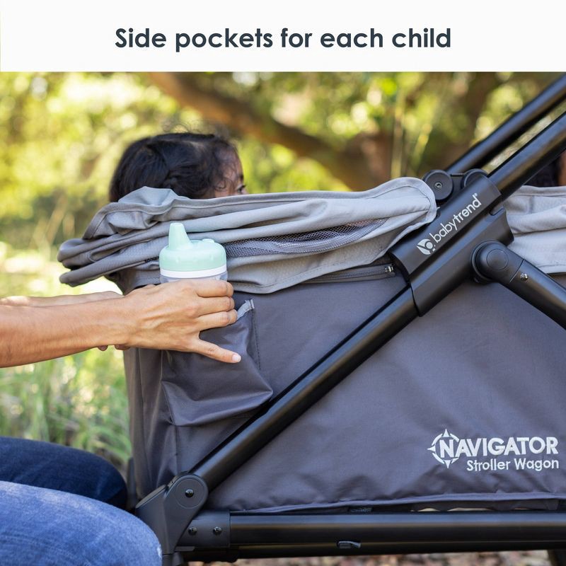 slide 8 of 17, Baby Trend Navigator 2-in-1 Stroller Wagon - Madrid Gray, 1 ct