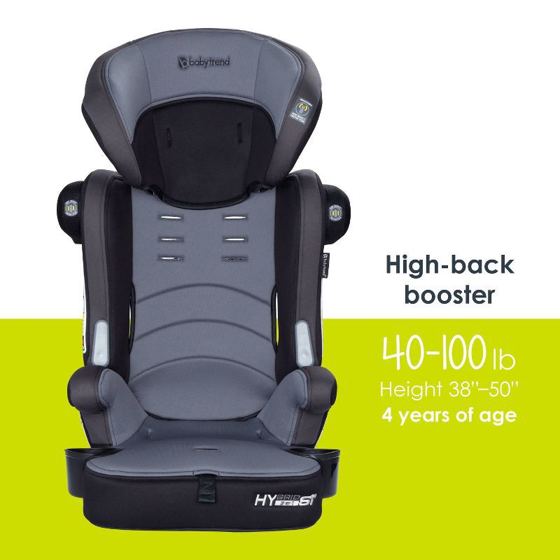 slide 5 of 19, Baby Trend Hybrid SI 3-in-1 Combination Booster Car Seat with Side Impact Protection - Madrid Black, 1 ct