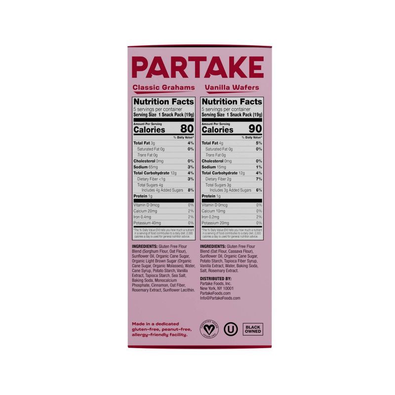 slide 2 of 9, Partake Gluten Free Vegan Vanilla Wafer and Classic Grahams - 6.7oz/10ct, 6.7 oz, 10 ct