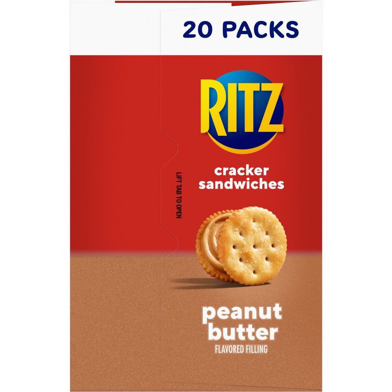 slide 11 of 14, Ritz Peanut Butter Cracker Sandwiches Family Size - 27.6oz/20ct, 27.6 oz, 20 ct