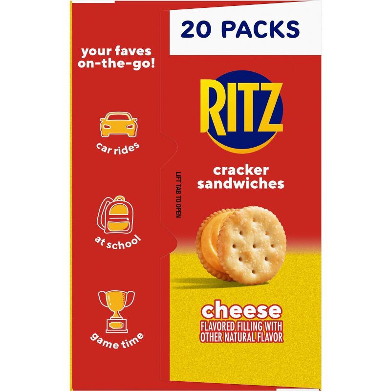 slide 12 of 15, Ritz Cheese Crackers Sandwiches Family Size - 27oz/20ct, 27 oz, 20 ct