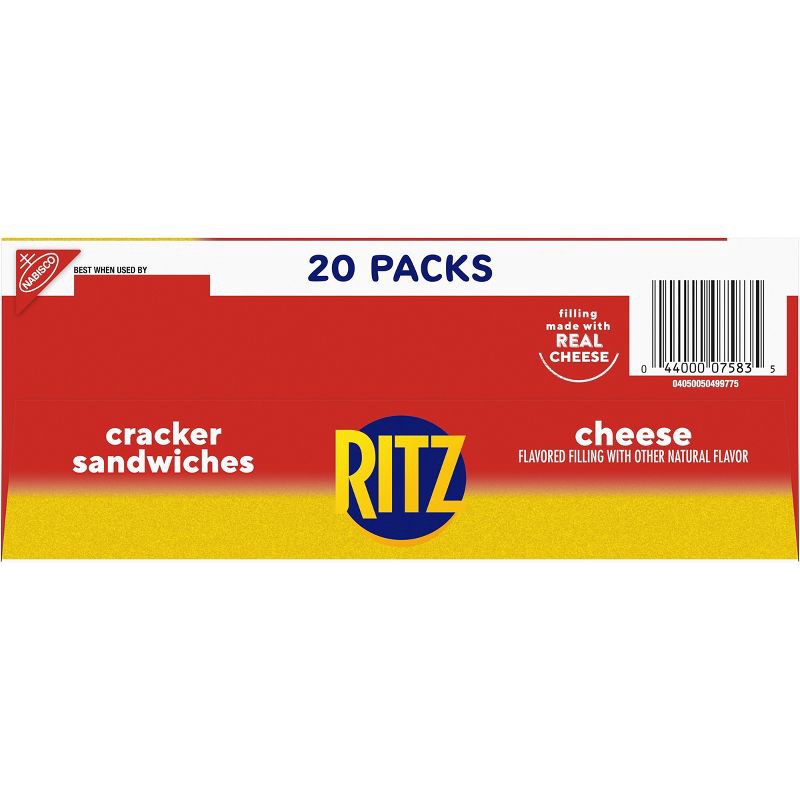 slide 14 of 15, Ritz Cheese Crackers Sandwiches Family Size - 27oz/20ct, 27 oz, 20 ct