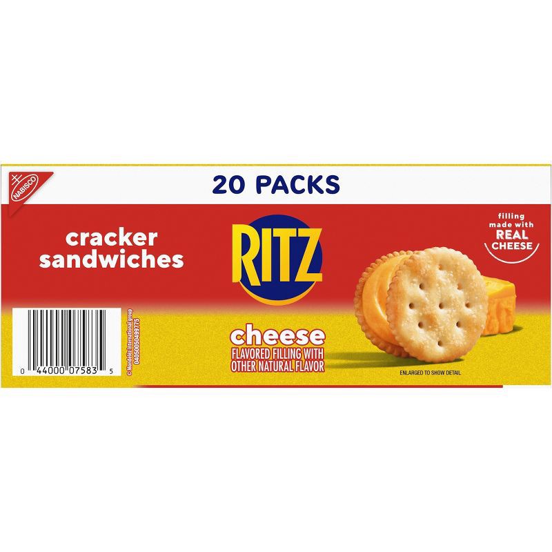 slide 15 of 15, Ritz Cheese Crackers Sandwiches Family Size - 27oz/20ct, 27 oz, 20 ct