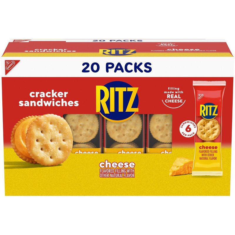 slide 1 of 15, Ritz Cheese Crackers Sandwiches Size - 27oz/20ct: Naturally Flavored, 27 oz; 20 ct
