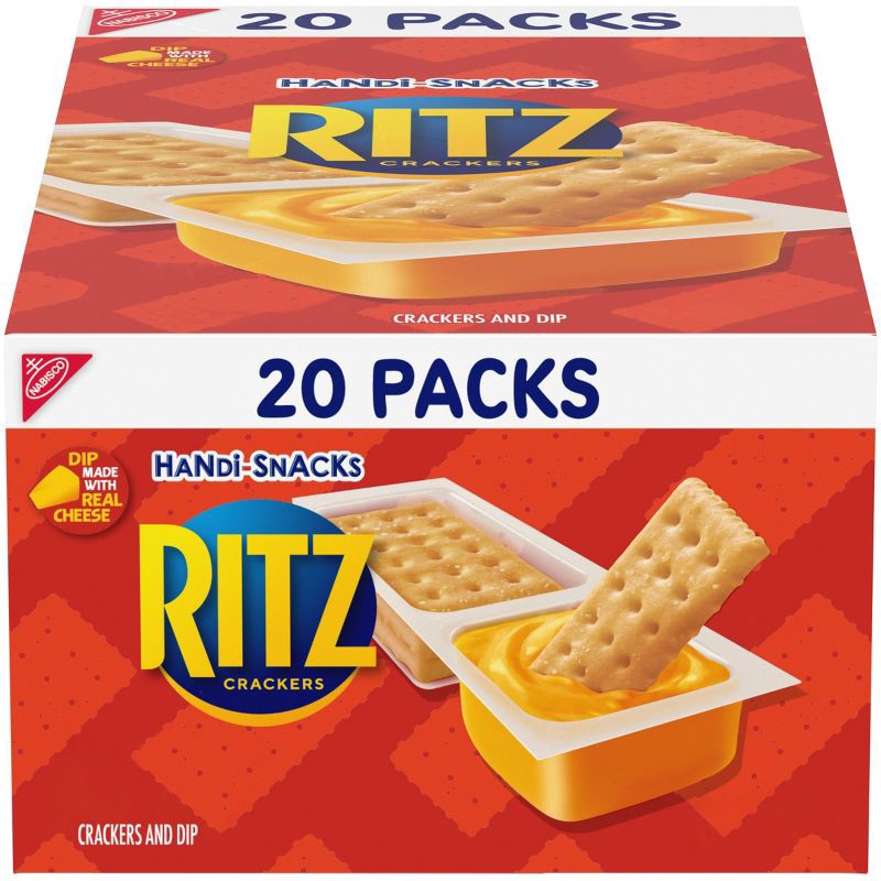 slide 1 of 12, Handi-Snacks Ritz Crackers 'N Cheese Dip - 19oz, 19 oz