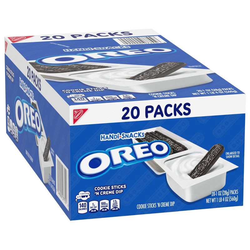 slide 9 of 13, Handi-Snacks Oreo Cookies 'N Crème Snack Pack - 20oz/20ct, 20 ct; 20 oz