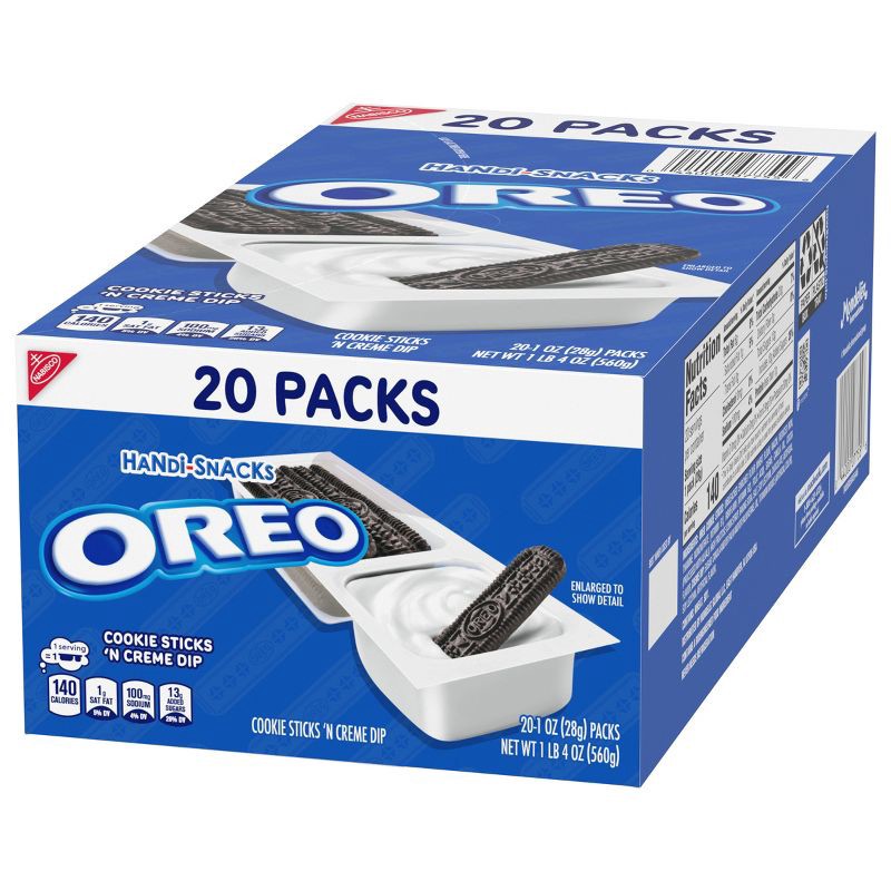 slide 10 of 13, Handi-Snacks Oreo Cookies 'N Crème Snack Pack - 20oz/20ct, 20 ct; 20 oz