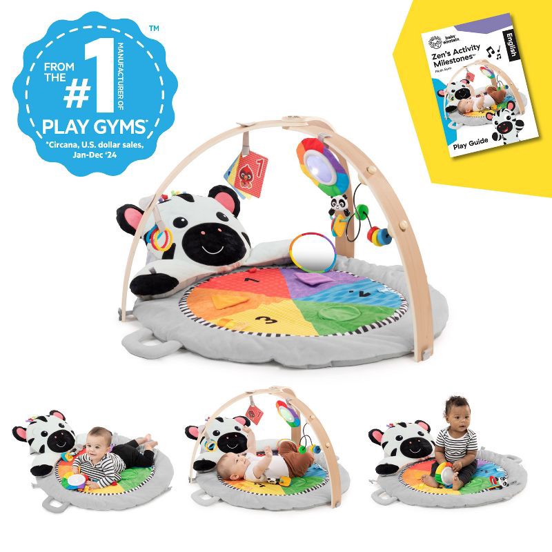 slide 2 of 14, Baby Einstein Zen's Activity Milestones Plush Gym Playmat, 1 ct