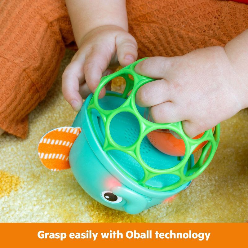 slide 6 of 9, Bright Starts Giggle & Glow Musical Light-Up Rattle Easy-Grasp Elephant, 1 ct
