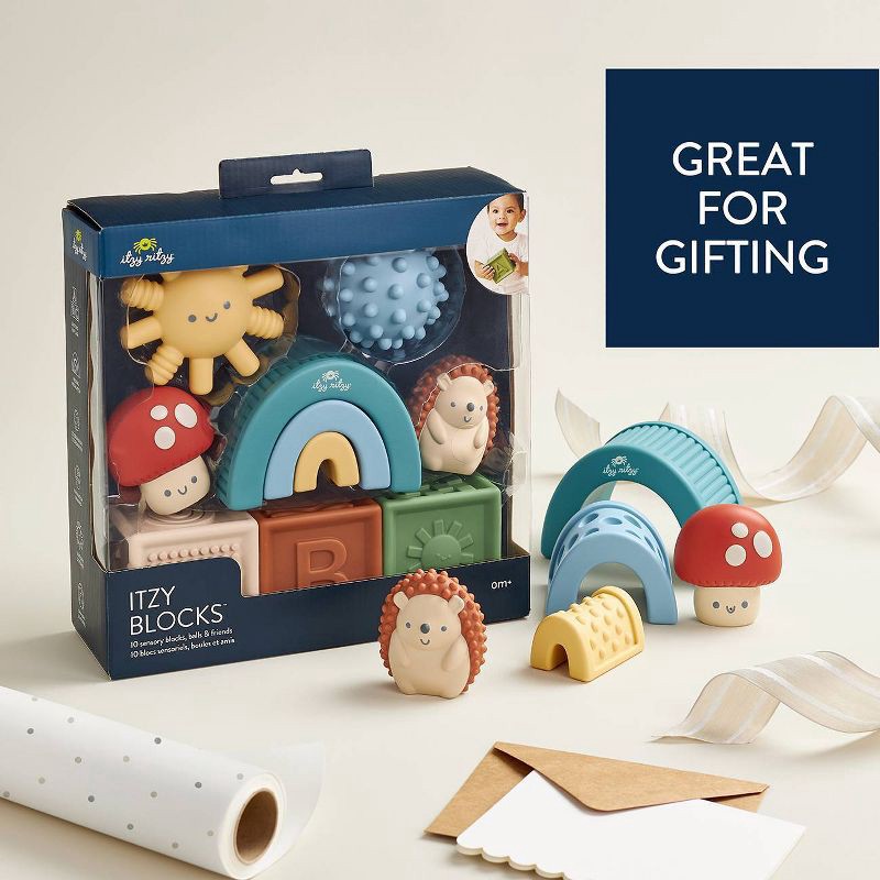 slide 6 of 6, Itzy Ritzy Blocks Stacking Toy - 10pc, 10 ct