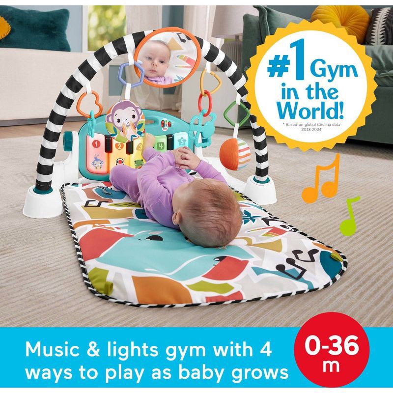slide 3 of 6, Fisher-Price Glow & Grow Kick and Play Gym - Blue, 1 ct