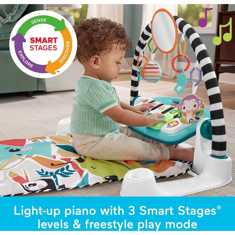 slide 5 of 6, Fisher-Price Glow & Grow Kick and Play Gym - Blue, 1 ct