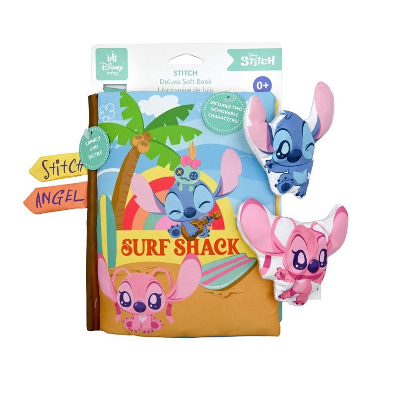 slide 5 of 5, Disney Baby Stitch Deluxe Soft Book with Removable Plush Toys, 1 ct