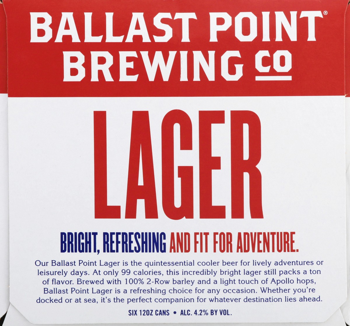 slide 7 of 10, Ballast Point Lager Beer 6Pk, 72 fl oz