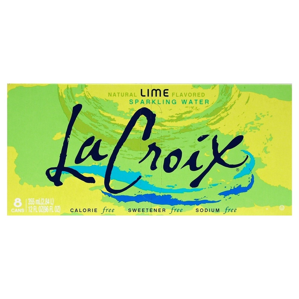 slide 3 of 10, La Croix Sparkling Water Lime, 8 ct; 12 fl oz